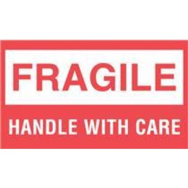 3 x 5 Fragile Handle with Care Label