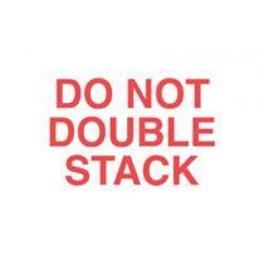 3 x 5 Do Not Double Stack White with Red Label