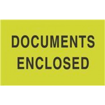 3 x 5 Documents Enclosed Label