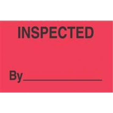 3 x 5 Inspected By _____ Label