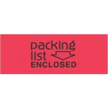 2 x 3 Packing List Enclosed in Fluorescent Red & Black Label