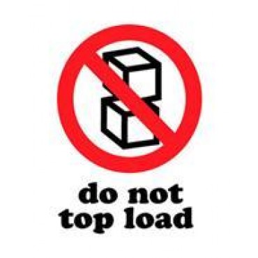 3 x 4 Do Not Top Load with Picture Label