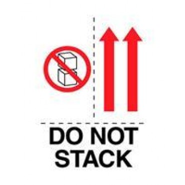 3 x 4 Do Not Stack Boxes With Arrows Label