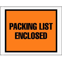 Pack List Env - Prt'd Full Face  "Packing List Enclosed"  1000/cs