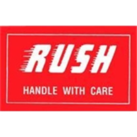 3 x 5 RUSH Handle with Card Red Label