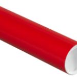 COLORED Red Mail Tubes with End Caps